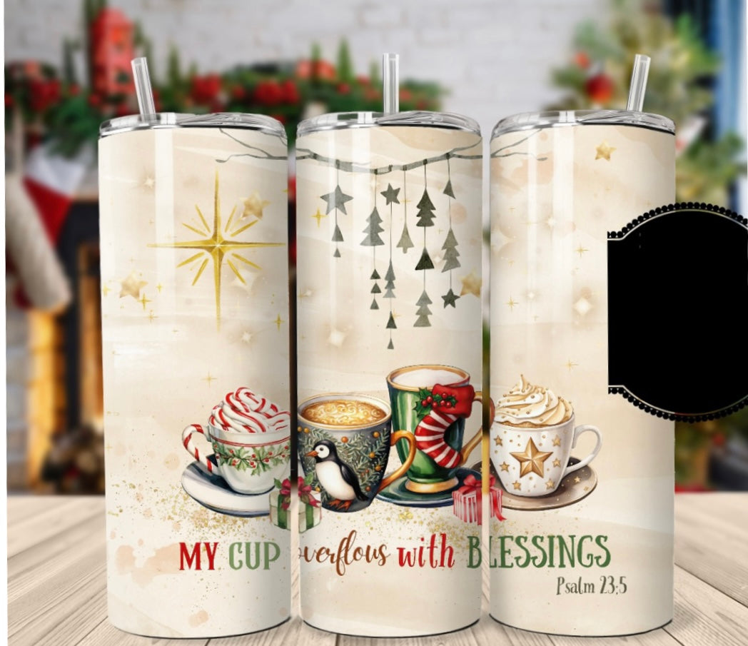 My cup overflows tumbler